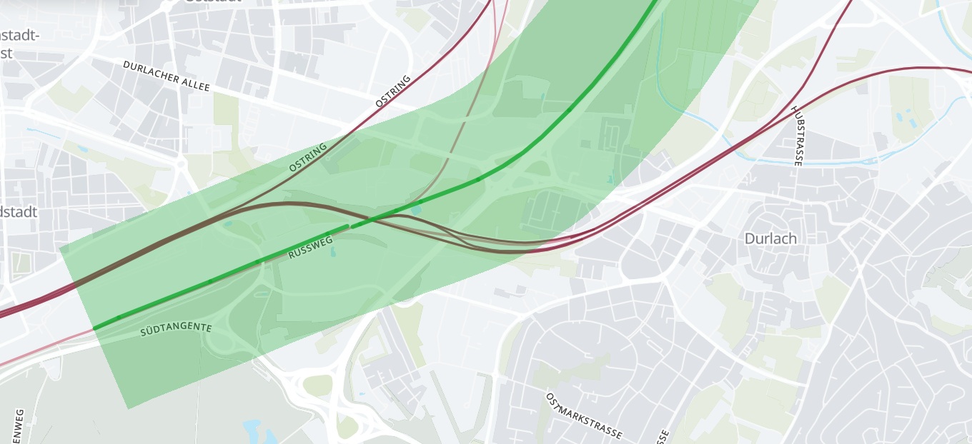 Kartenausschnitt Vorzugsvariante R4